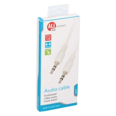 Allride Connect 2,0 minijack 3,5mm lydkabel, 1,2m, hvid(45 15291099)