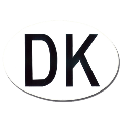 Trykt DK-skilt lille(54 1110)